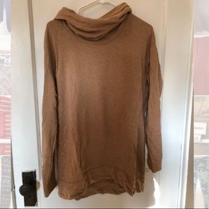 Soft Tan Cowl Neck Top / Sweater